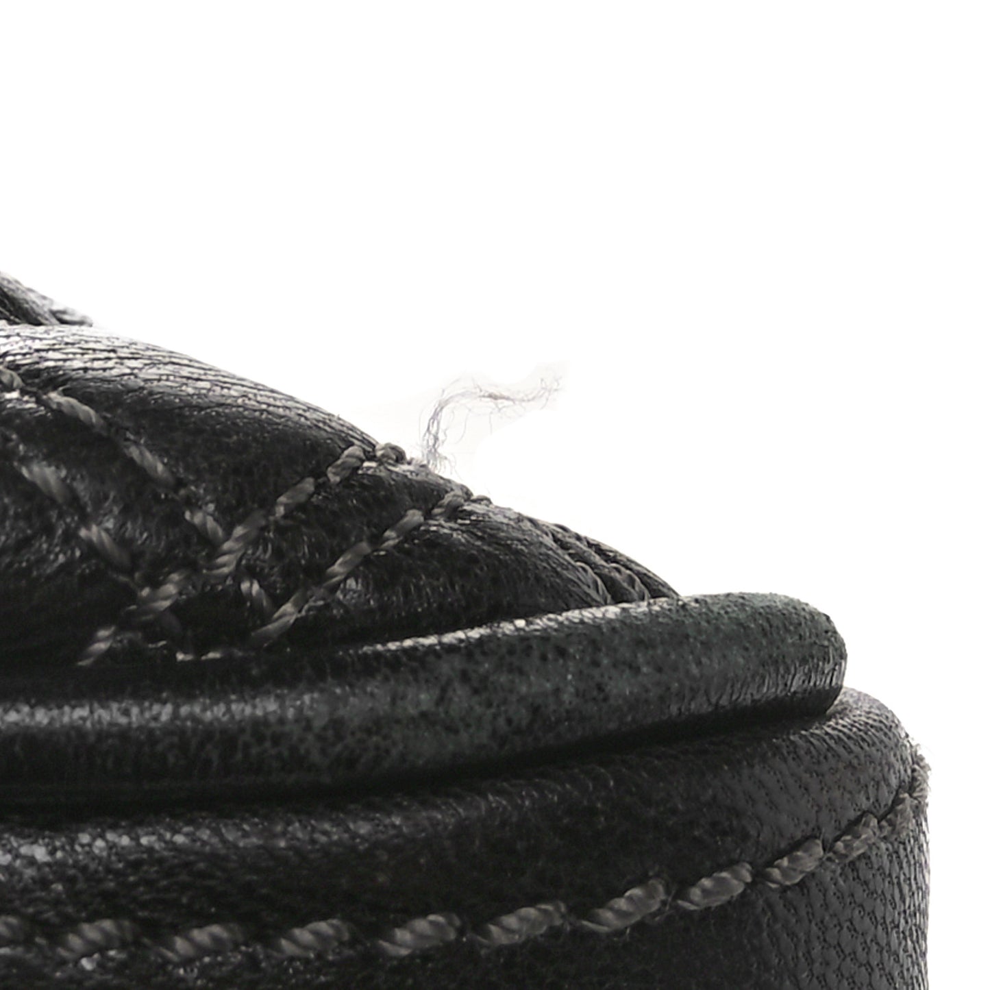 Lacquered Lambskin Quilted Satchel Black