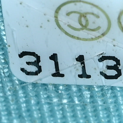 Chanel Lambskin Quilted Flap Card Holder Wallet Light Blue 8 of 8