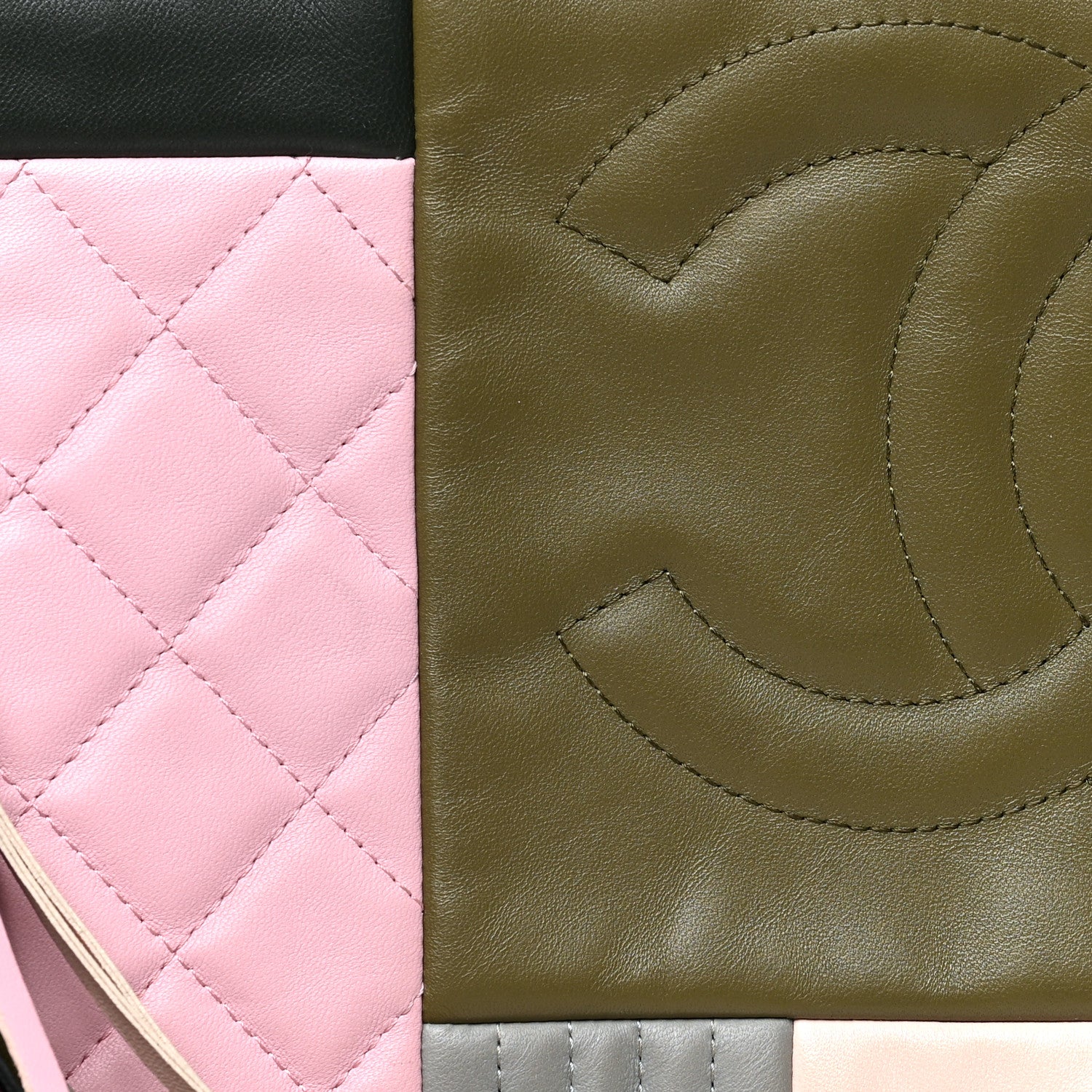 Chanel Lambskin Patchwork Large Cosmetic Case Multicolor 8 of 13