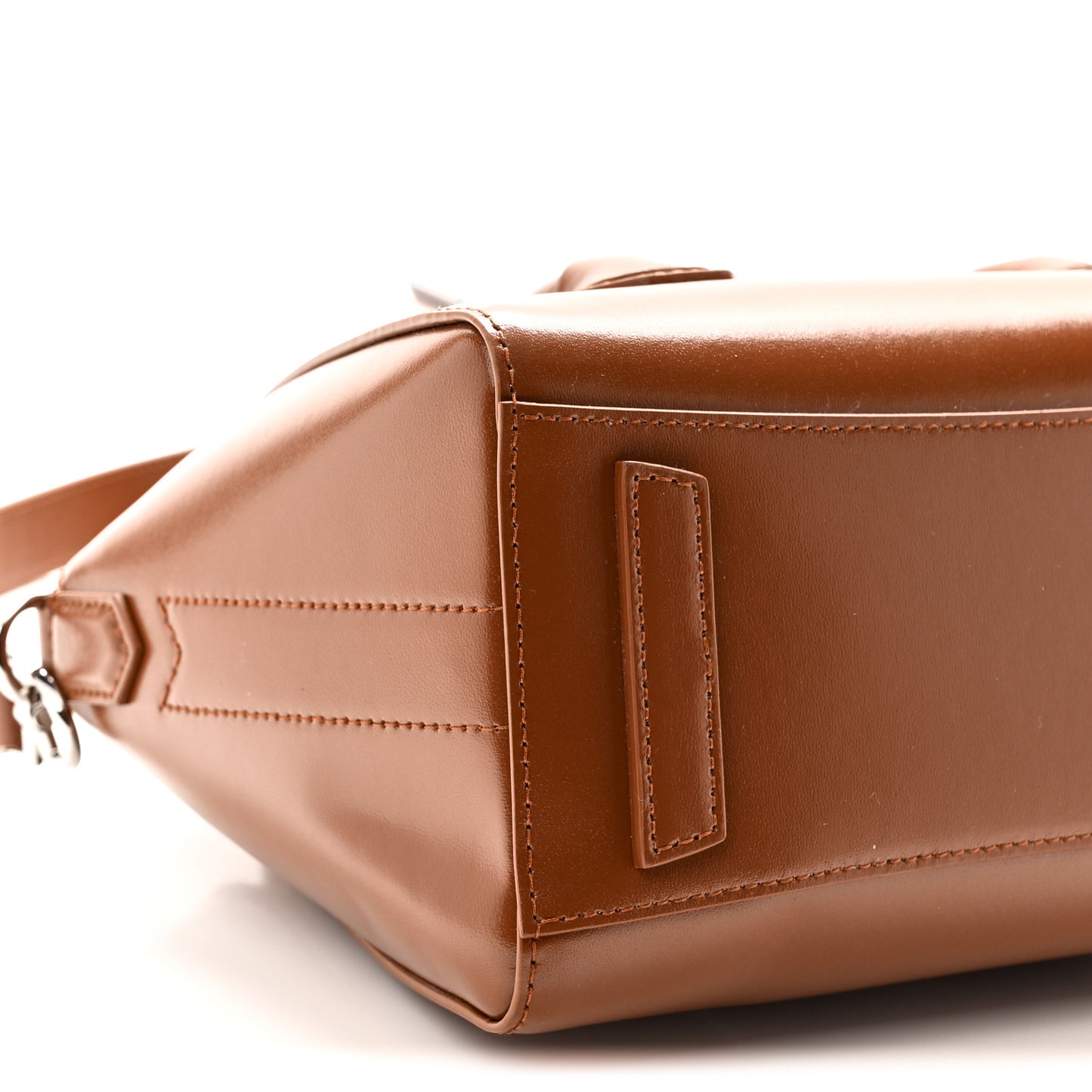 Box Calfskin Mini Lock Antigona Shoulder Bag Beige Chestnut