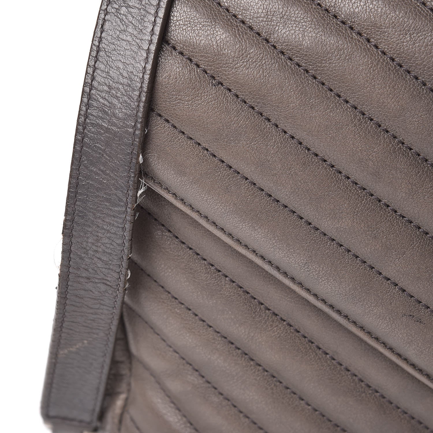 Saint Laurent Sheepskin Matelasse Chevron Monogram Medium College Bag Dark Anthracite 14 of 19