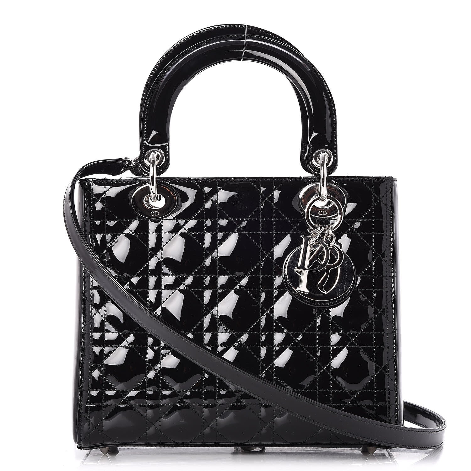 Christian Dior Patent Cannage Medium Lady Dior Black 1 of 6