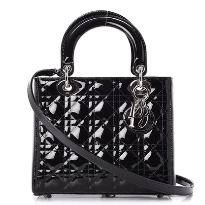 Christian Dior Patent Cannage Medium Lady Dior Black 1 of 6