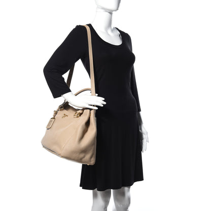 Prada Vitello Daino Tote Sabbia 2 of 9