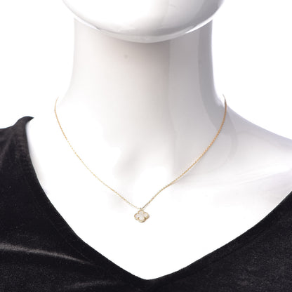 Van Cleef & Arpels 18K Yellow Gold Mother of Pearl Sweet Alhambra Pendant Necklace 2 of 7