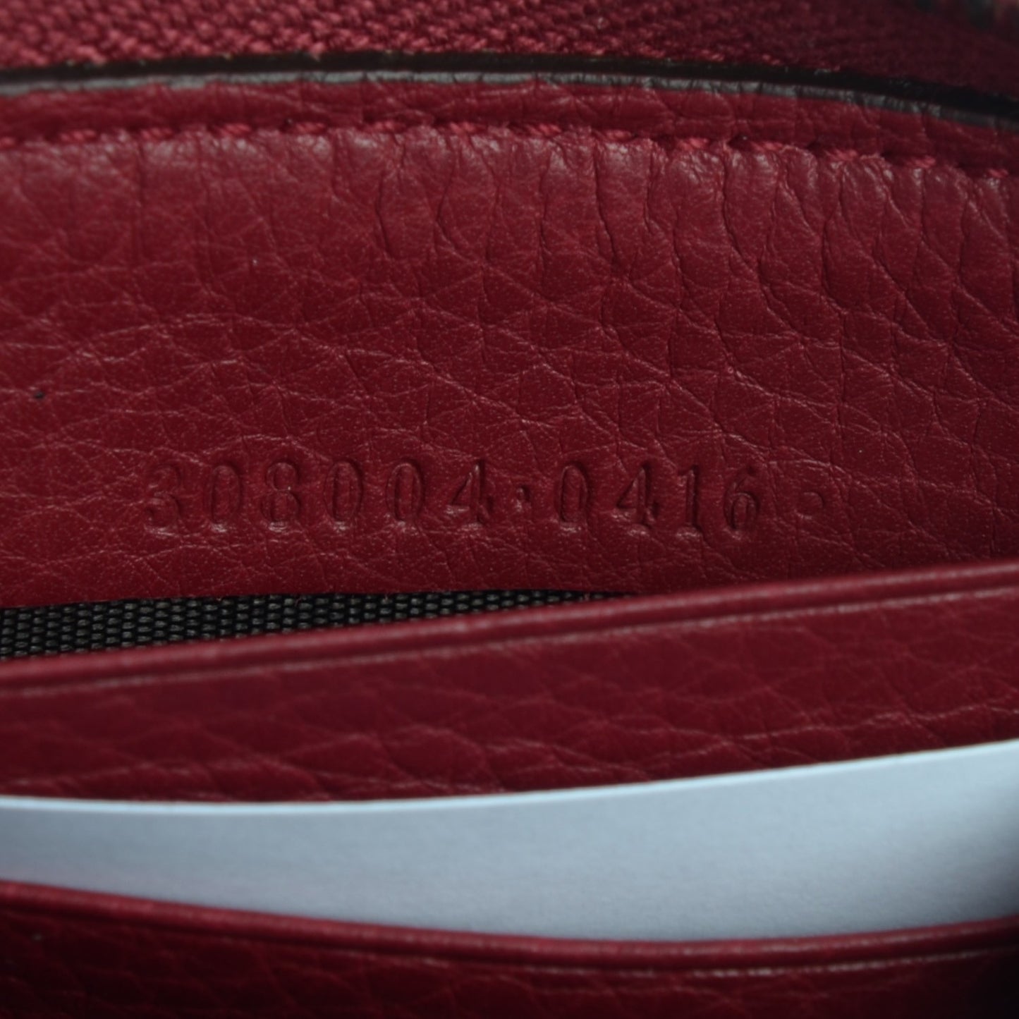 Pebbled Calfskin Studded Soho Zip Around Wallet Soft Burgundy