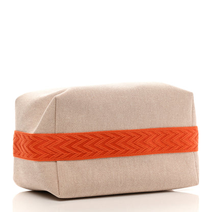 Hermes Canvas Large Bride-A-Brac Pouch Natural Orange 4 of 9