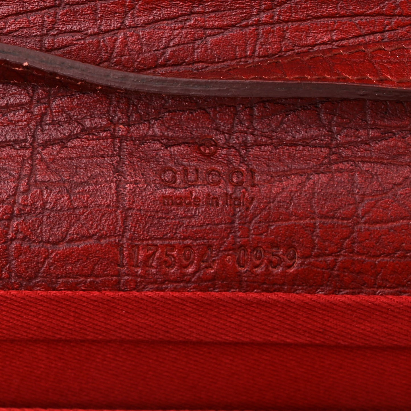 Monogram Bamboo Bar Clutch Red