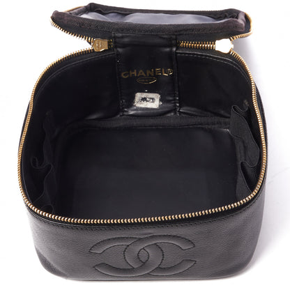 Chanel Caviar CC Vanity Cosmetic Case Black 8 of 9