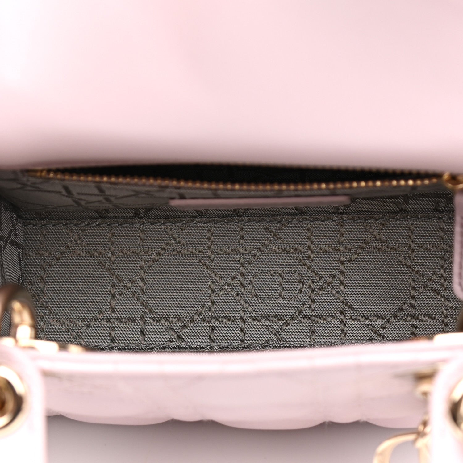 Christian Dior Metallic Lambskin Cannage Mini Lady Dior Lotus 9 of 21
