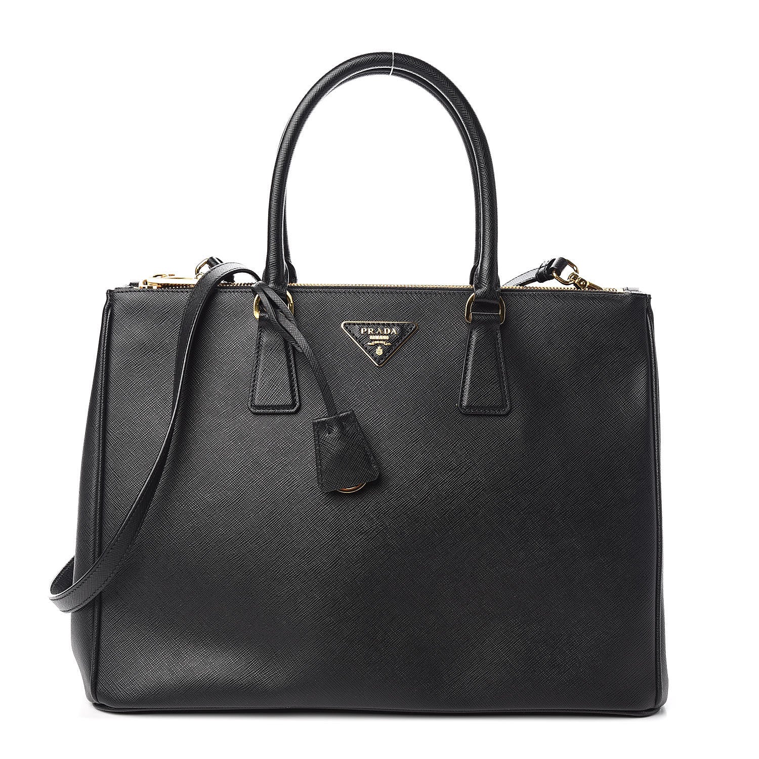 Prada Saffiano Large Galleria Double Zip Tote Black 1 of 9