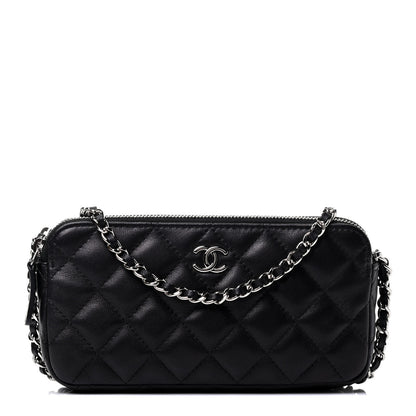 Chanel Lambskin Quilted Small Clutch With Chain Black 1 of 4