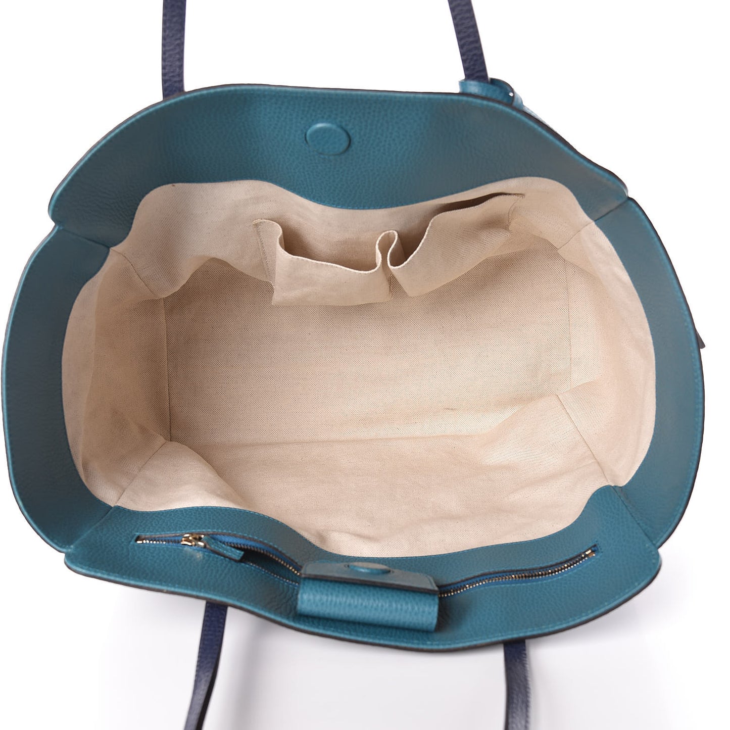 Dollar Calfskin Medium Swing Tote Marine Deep Cobalt
