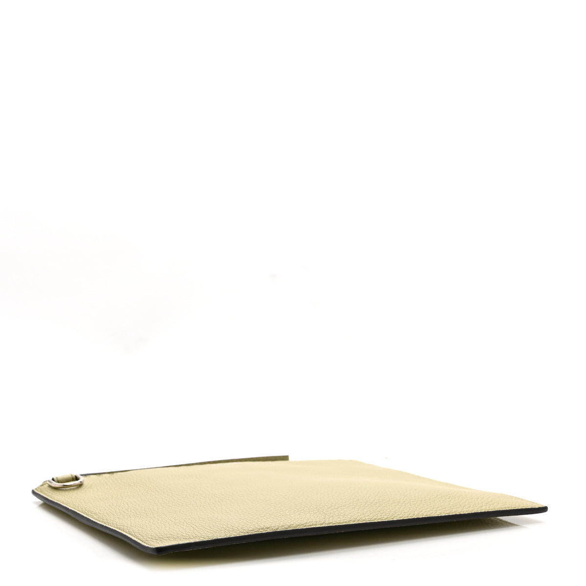 Cuoio Romano Selleria Large Flat Pouch Green Tea