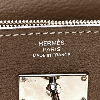 Hermes Chevre Mysore Kelly Longue Wallet Etoupe 6 of 10