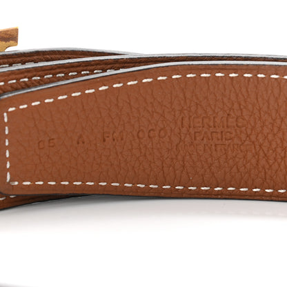 Hermes Swift Togo 32mm H Belt 85 Black Gold 3 of 6