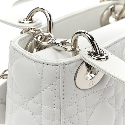 Christian Dior Lambskin Cannage Mini Lady Dior White 12 of 12