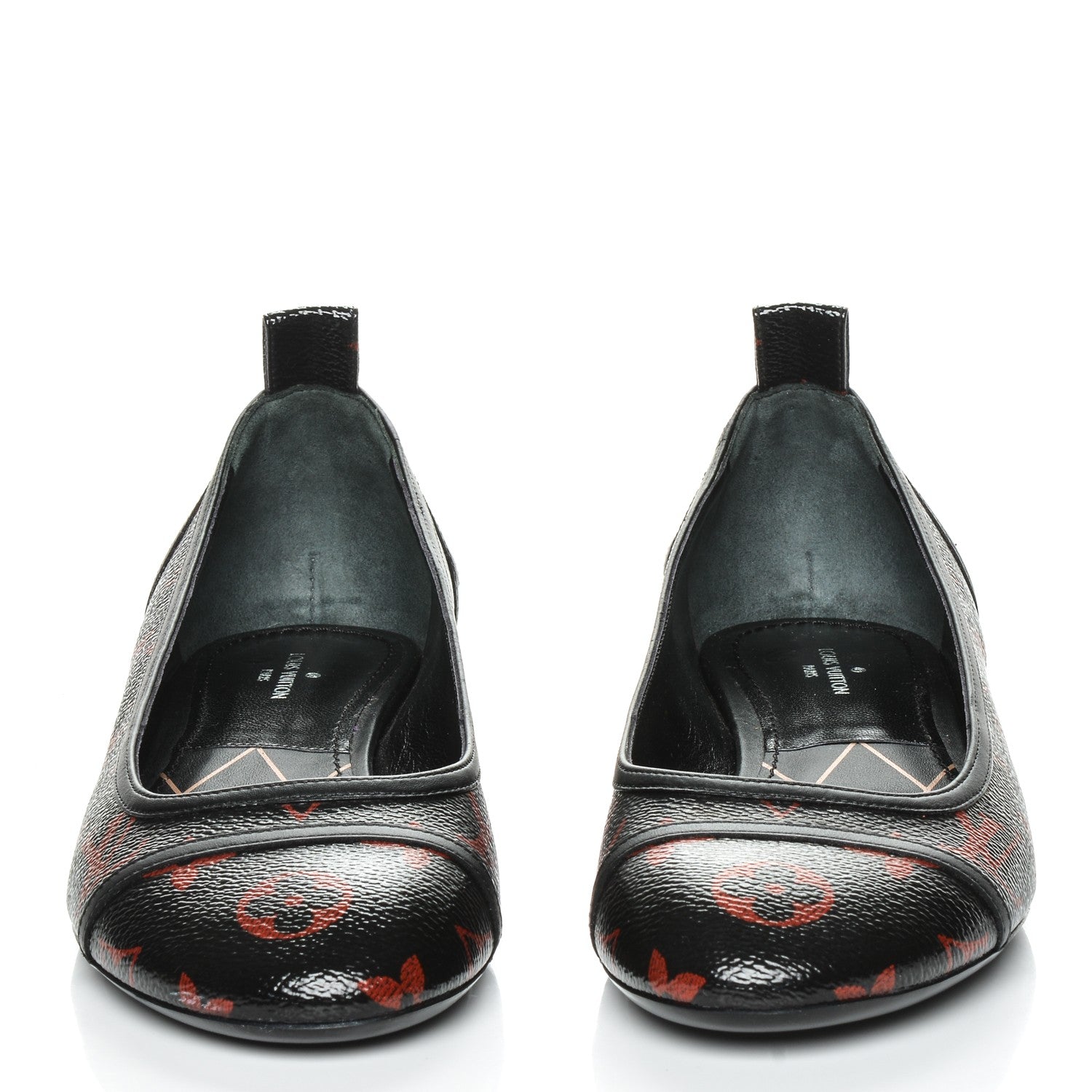 Louis Vuitton Monogram Infrarouge New Revival Ballerina Flats 36 Black 2 of 7
