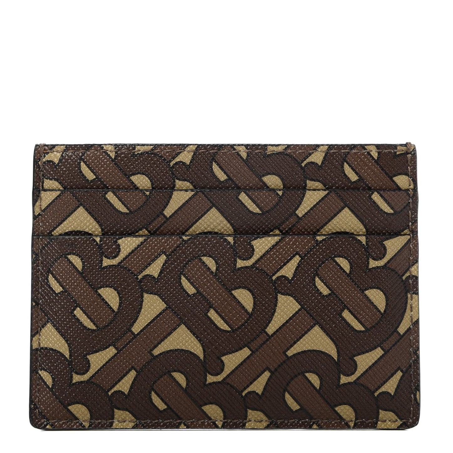 E-Canvas Monogram Card Case Bridle Brown