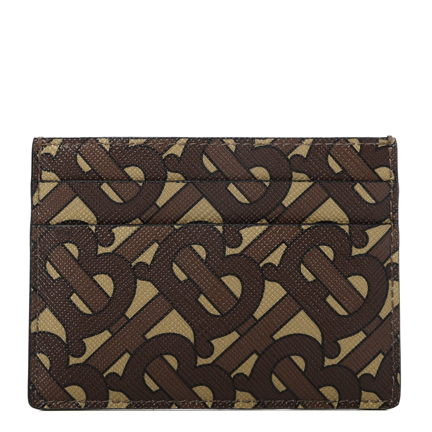 Burberry E-Canvas Monogram Card Case Bridle Brown 1 of 6