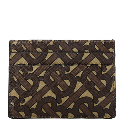 Burberry E-Canvas Monogram Card Case Bridle Brown 1 of 6