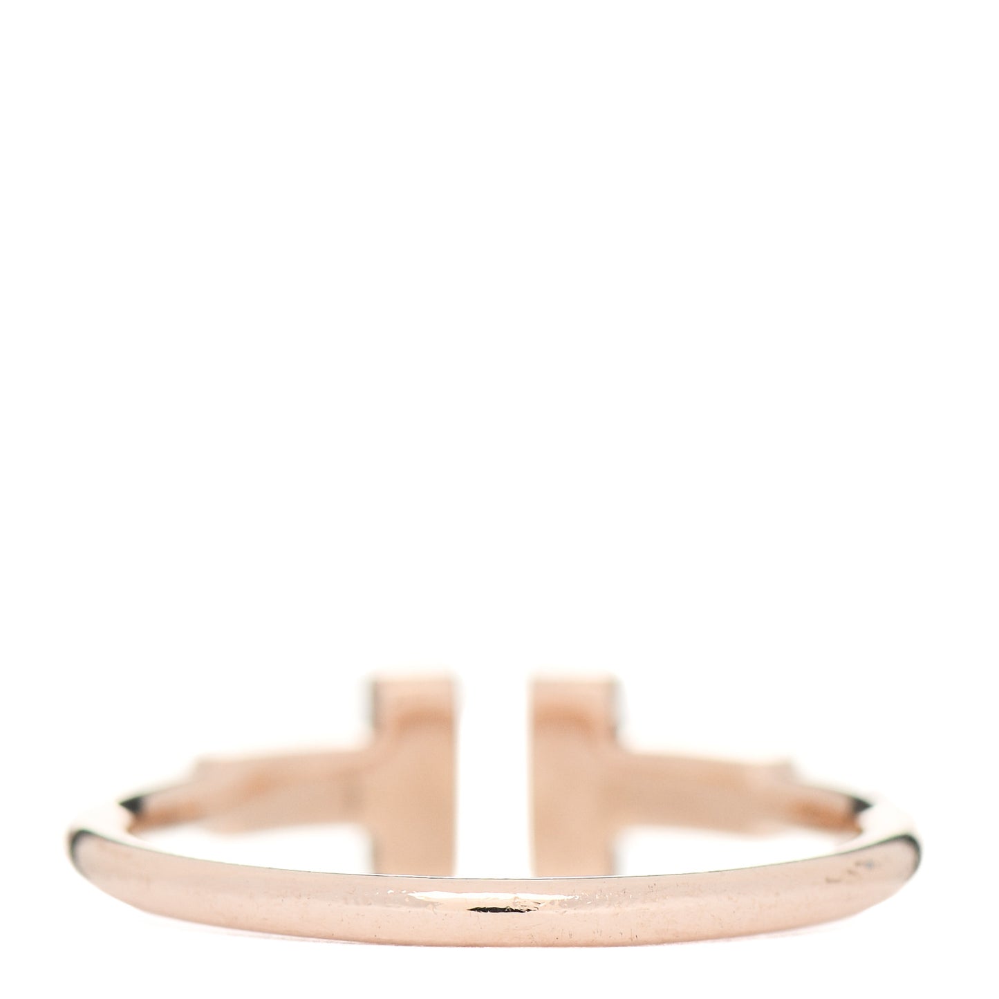 18K Rose Gold Diamond T Wire Ring 56 7.5