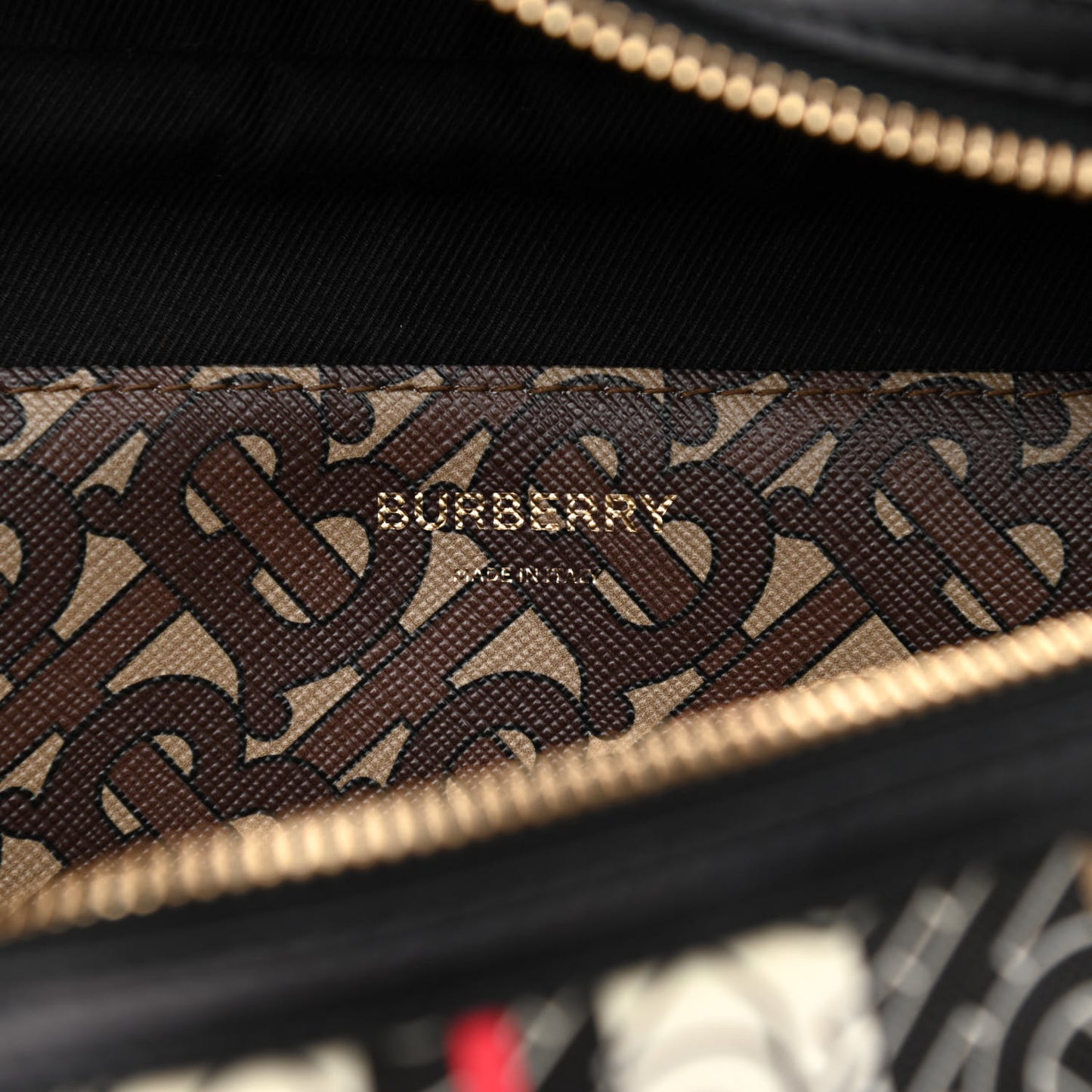 E-Canvas Monogram Stripe Medium Sonny Bum Bag Bridle Brown