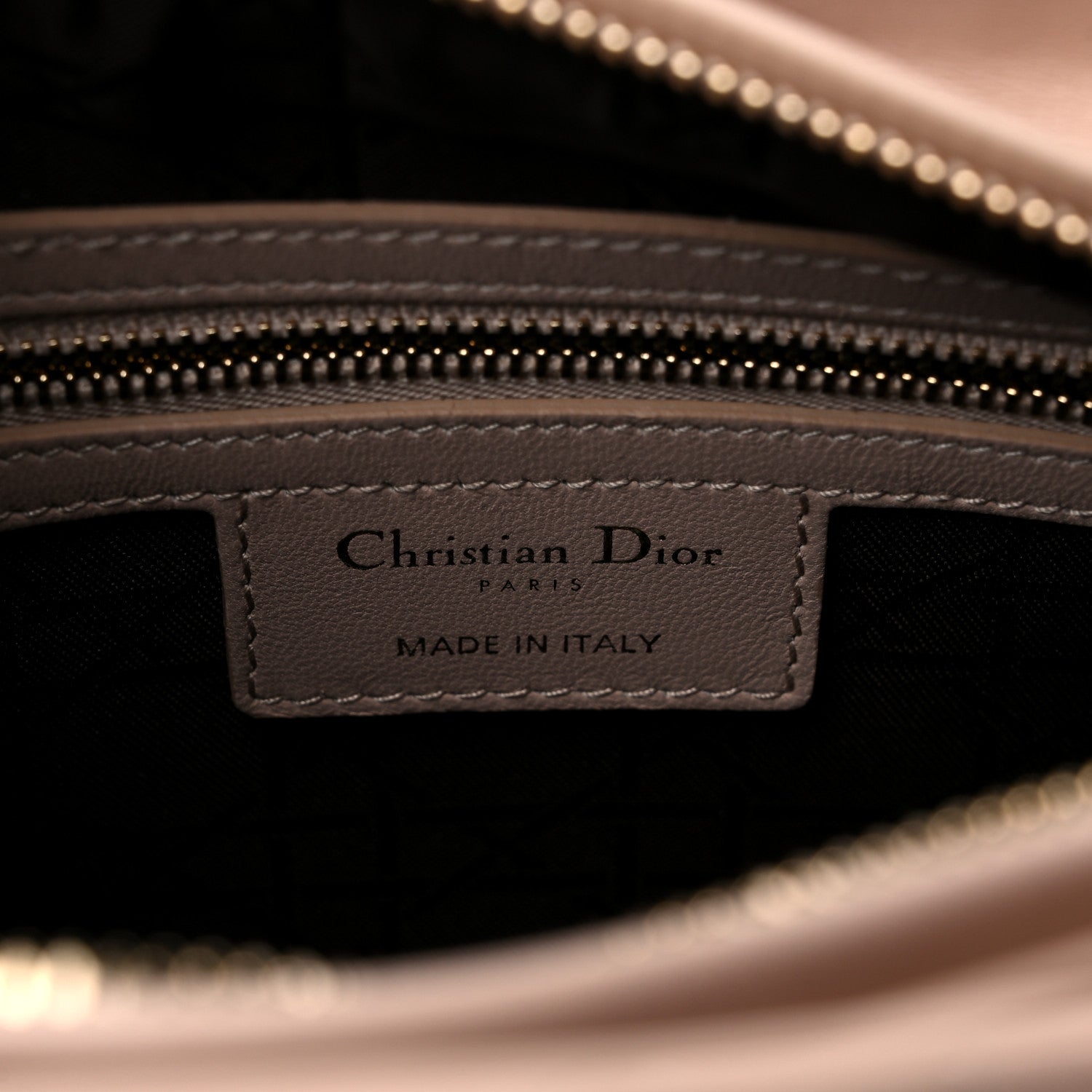 Christian Dior Lambskin Cannage Medium Lady Dior Beige 6 of 13