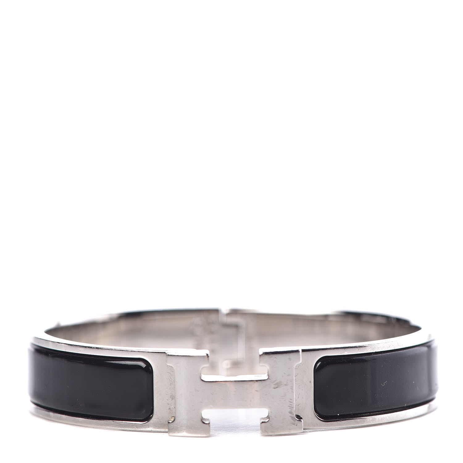 Hermes Enamel Narrow Clic Clac H Bracelet PM Black 1 of 5