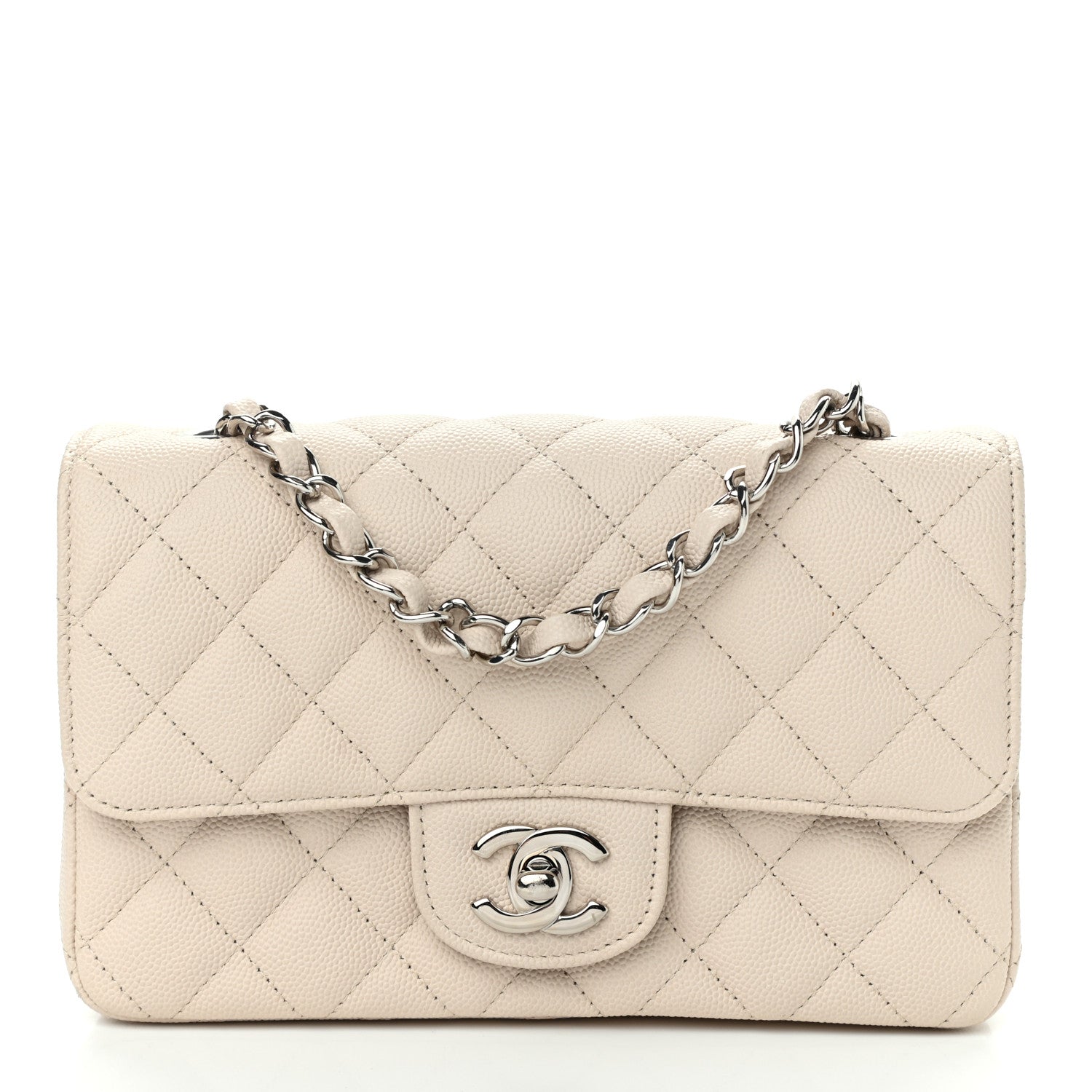 Chanel Caviar Quilted Mini Rectangular Flap Ivory 1 of 12