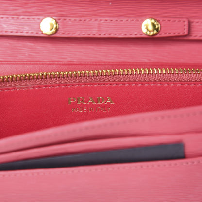 Prada Vitello Move Oro Chain Wallet Peonia 6 of 10
