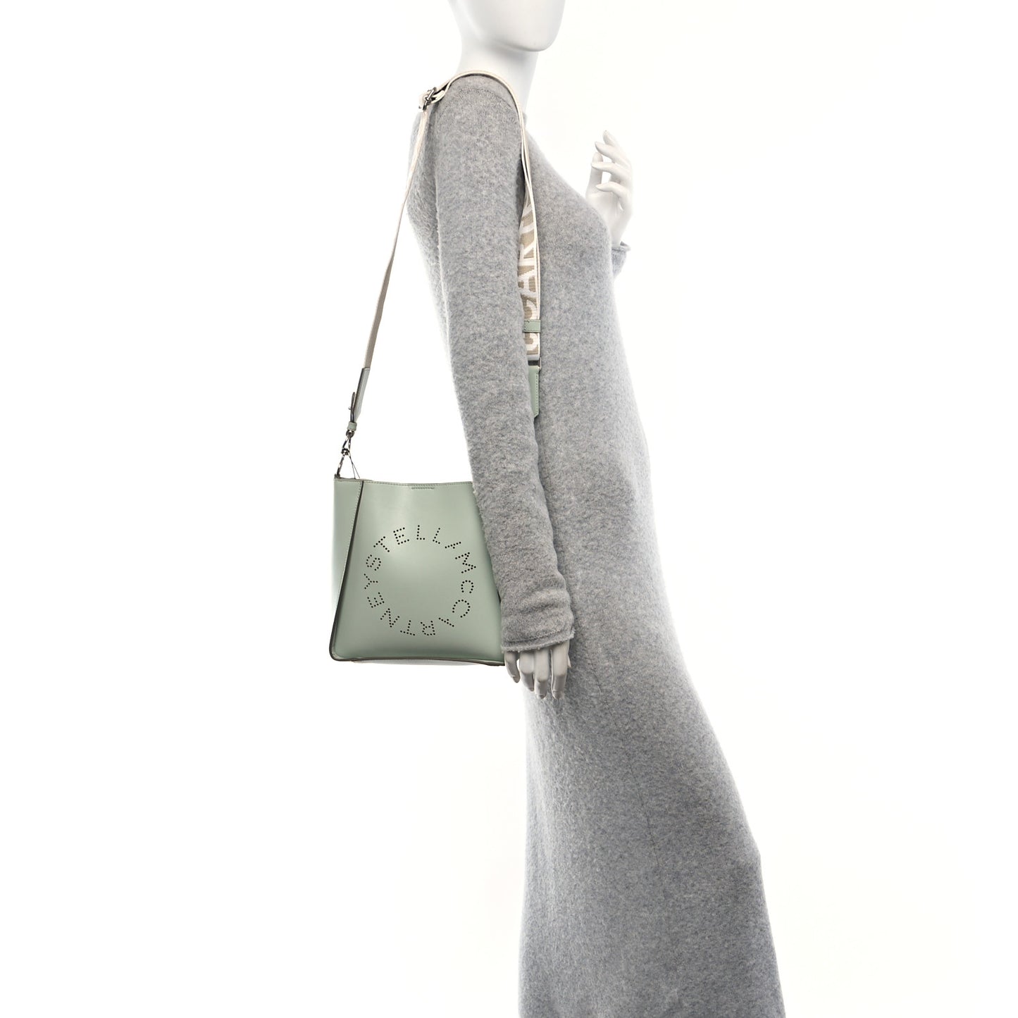 Eco Alter Nappa Perforated Logo Mini Crossbody Sage Green