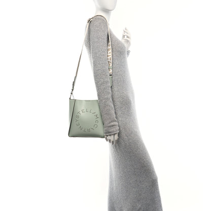 Stella McCartney Eco Alter Nappa Perforated Logo Mini Crossbody Sage Green 2 of 11