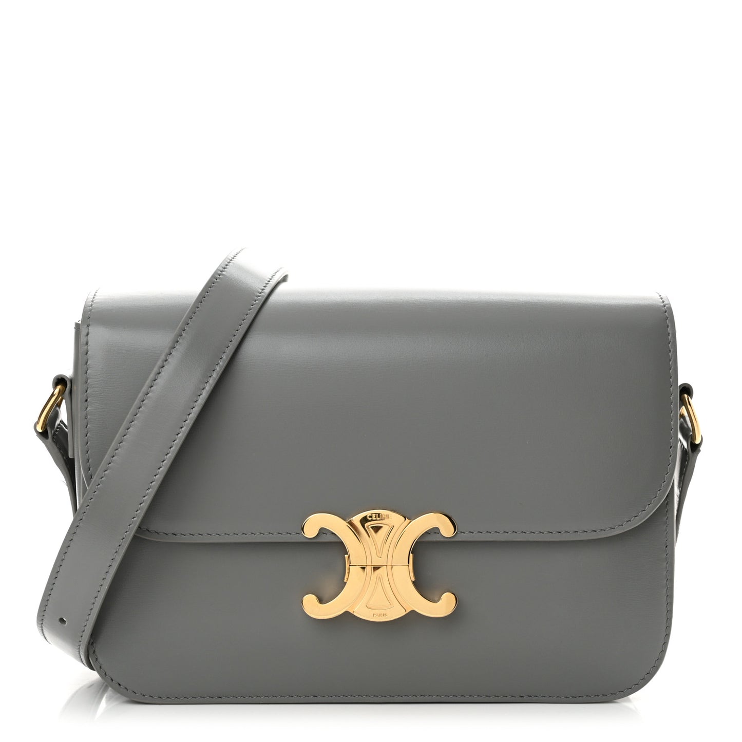 Shiny Calfskin Medium Triomphe Zinc