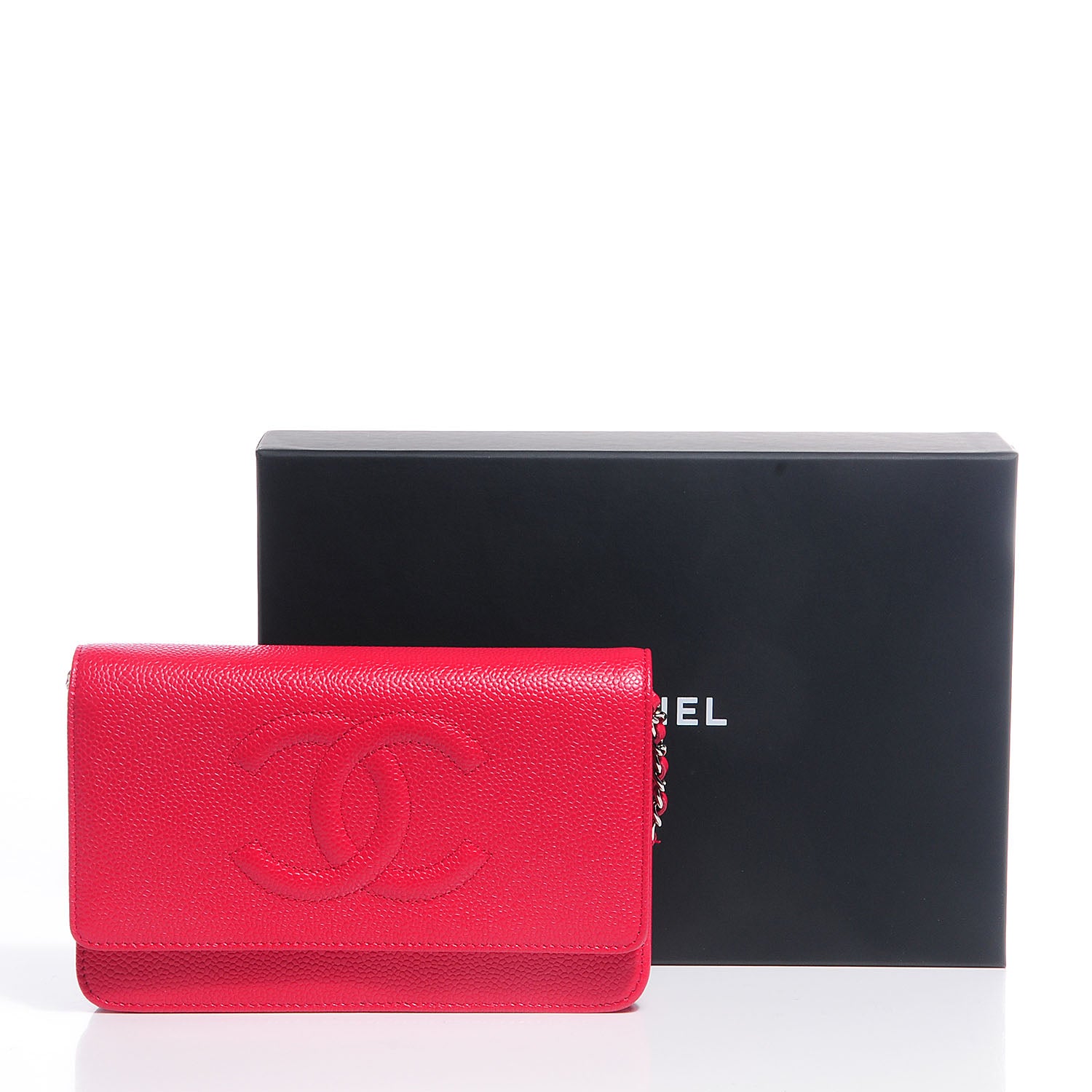 Chanel Caviar Timeless Wallet on Chain WOC Pink 5 of 8