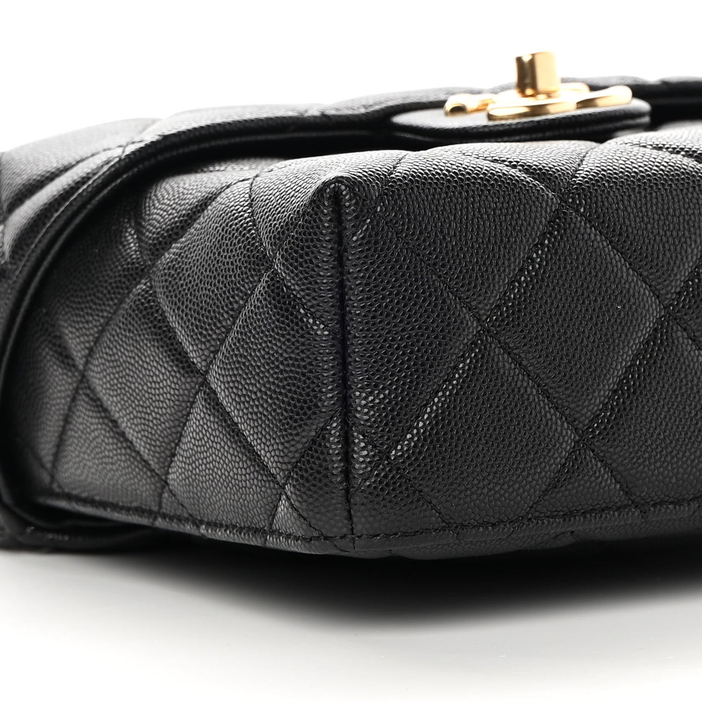 Caviar Quilted Handy Box Vanity Case Black