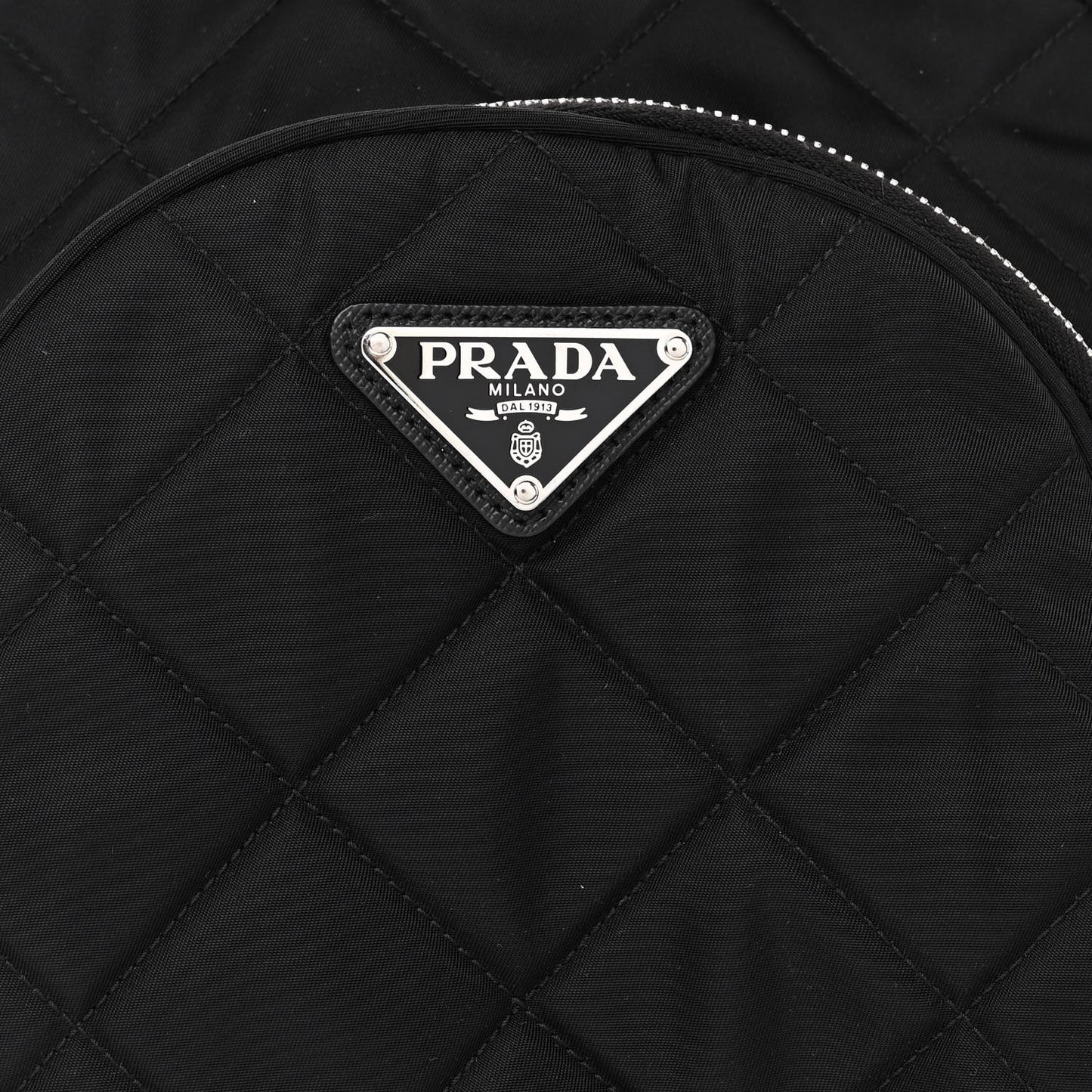 Nylon Tessuto Impuntu Quilted Backpack Black