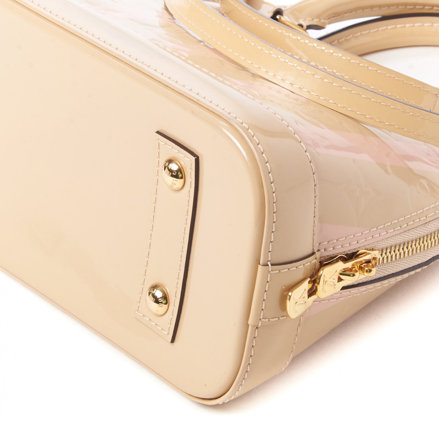 Louis Vuitton Vernis Rayures Alma BB Dune 4 of 9