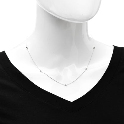 Roberto Coin 18K White Gold Diamond .25ctw Diamonds By The Inch Five Station Necklace 2 of 5