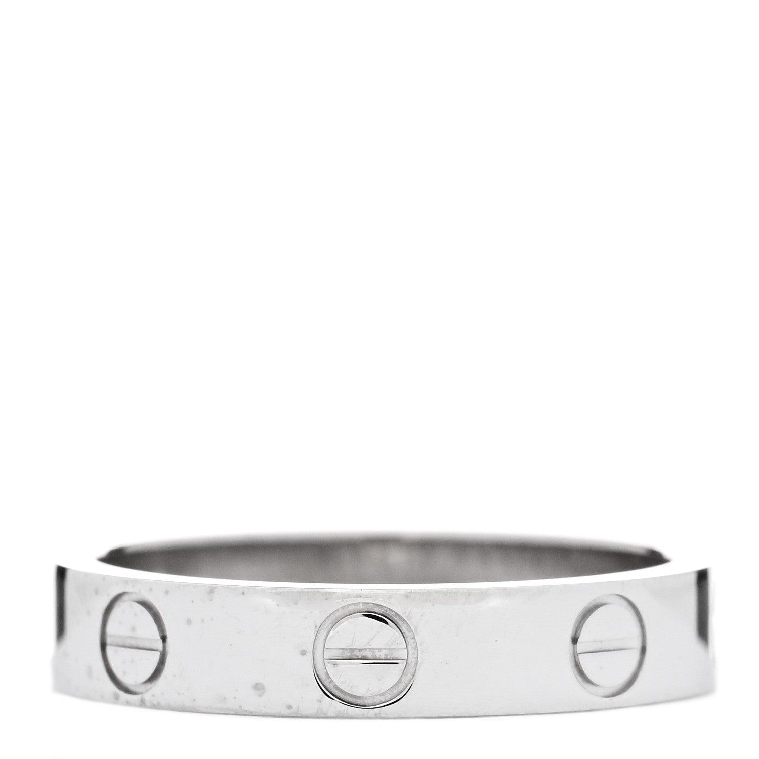 Cartier 18K White Gold 3.5mm LOVE Wedding Band Ring 50 5.25 3 of 6