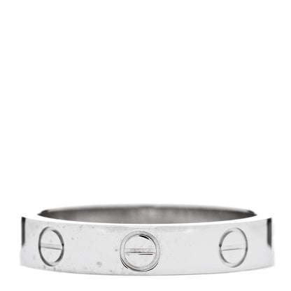 Cartier 18K White Gold 3.5mm LOVE Wedding Band Ring 50 5.25 3 of 6