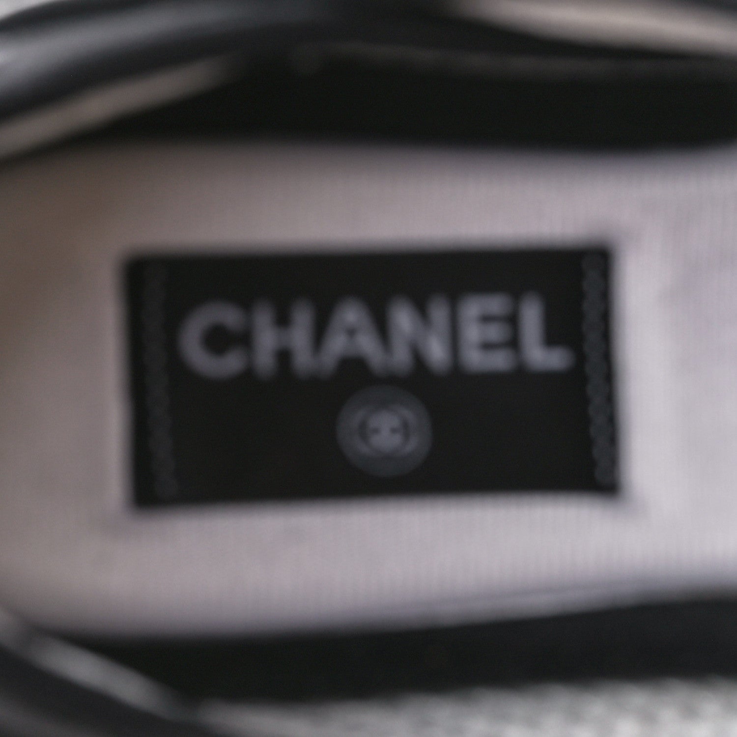 Chanel Fabric Suede CC Sneakers 38 Black Dark Grey 7 of 10