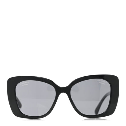 Chanel Acetate Strass Polarized Square Sunglasses 5422-B Black 2 of 8