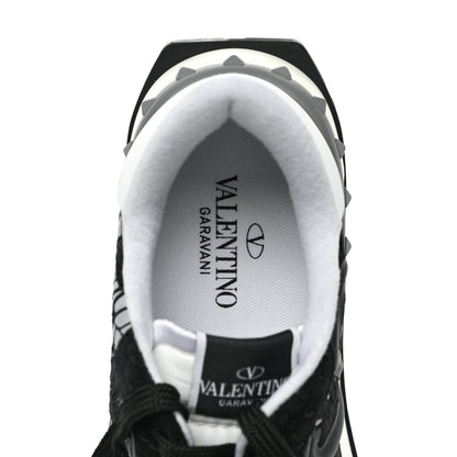 Valentino Garavani Lace Suede Womens Sneakers 39.5 Black White 7 of 8