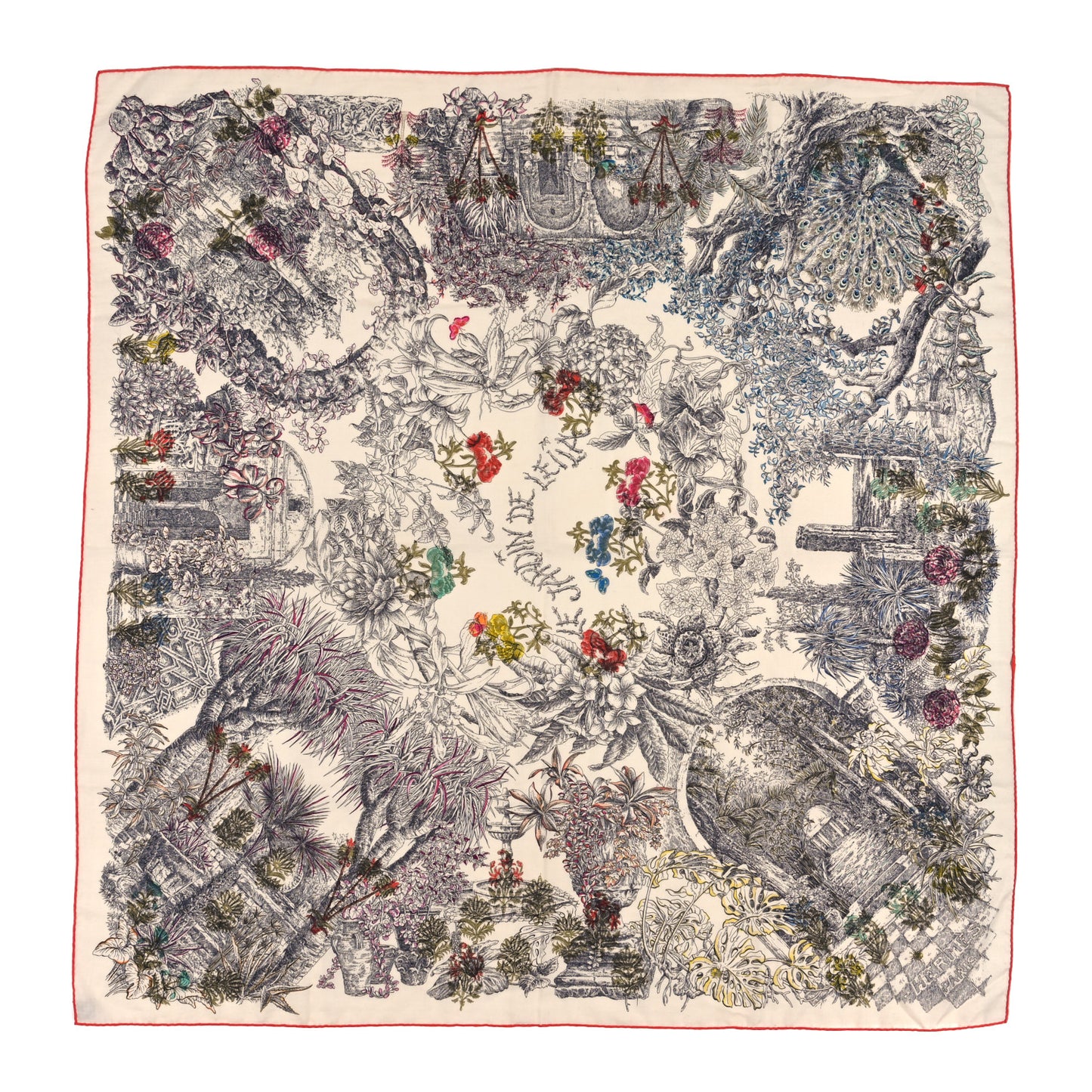 Cashmere Silk Le Jardin De Leila Au Bloc Shawl 140