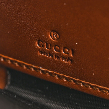 Gucci GG Supreme Monogram Cuoio Toscano Zip Around Wallet Beige Ebony Cuir 6 of 8