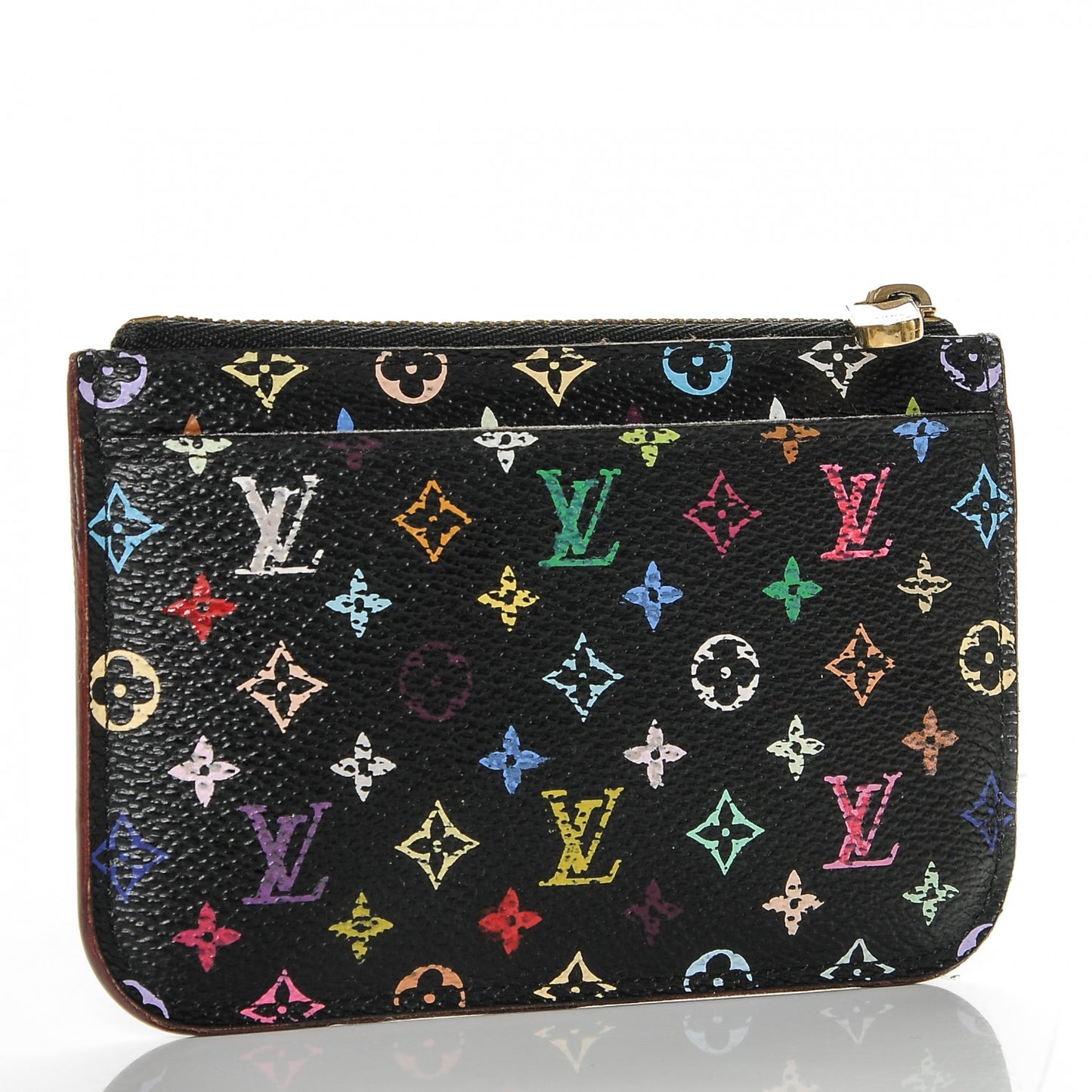 Monogram Multicolor Key Pouch Black Violet