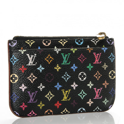 Louis Vuitton Monogram Multicolor Key Pouch Black Violet 3 of 6