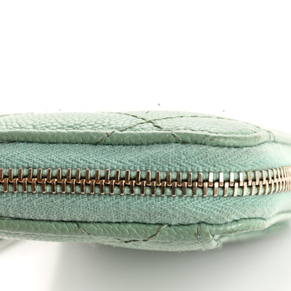 Chanel Caviar Quilted Zip Coin Purse Light Green 14 of 16