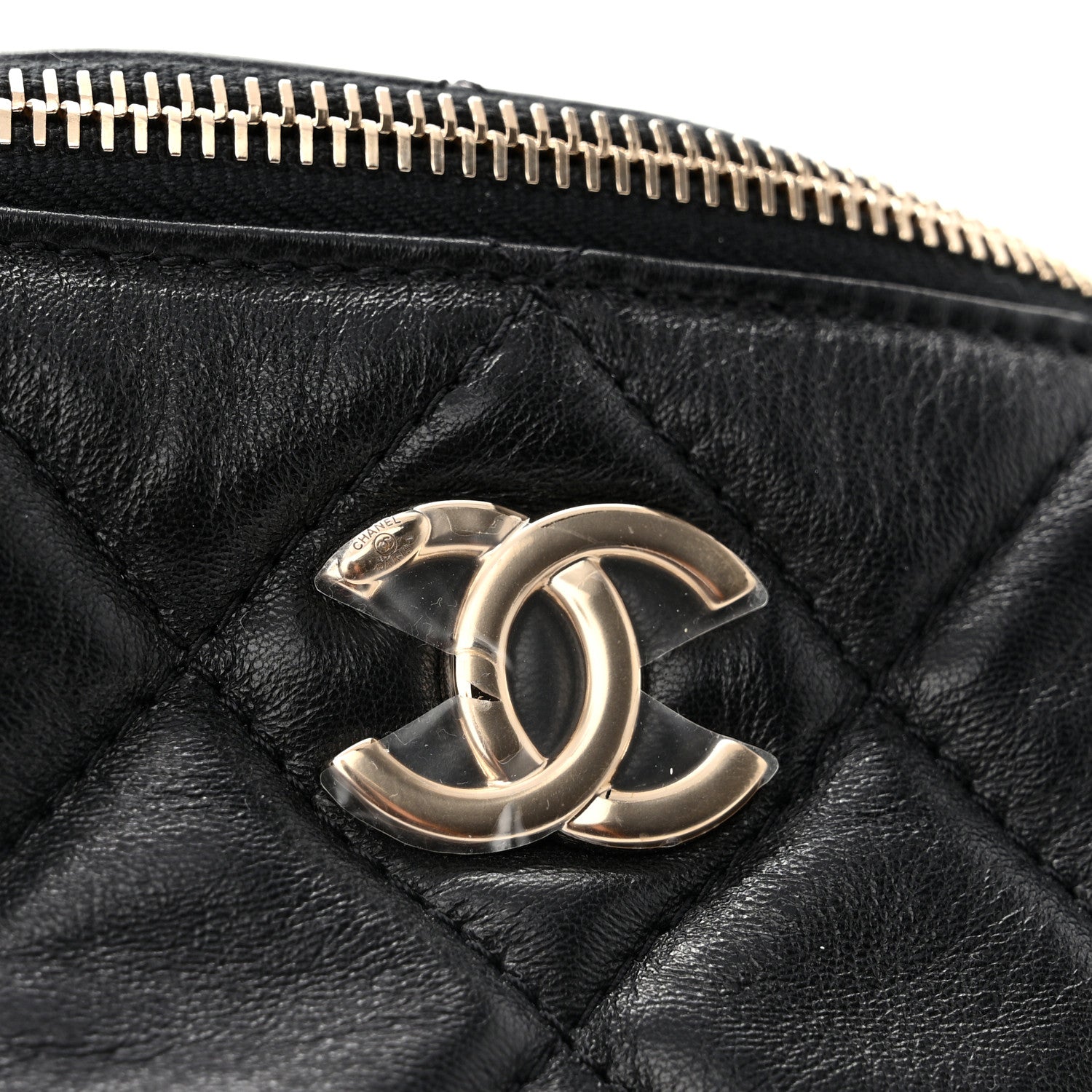 Chanel Lambskin Quilted Waist Bag Fanny Pack Black 11 of 13